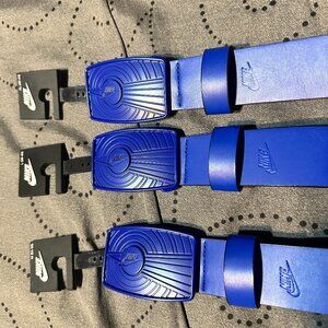 NIKE DUNK SYNTHETIC LEATHER BLUE & BLACK BELT SIZE XL= 42- 44  L=38-40  M=34-36